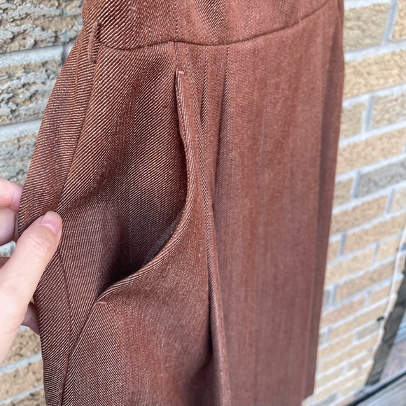 Max Mara Belted Brushed Wool Twill Midi Dress， size 2 - Picture 10 of 16